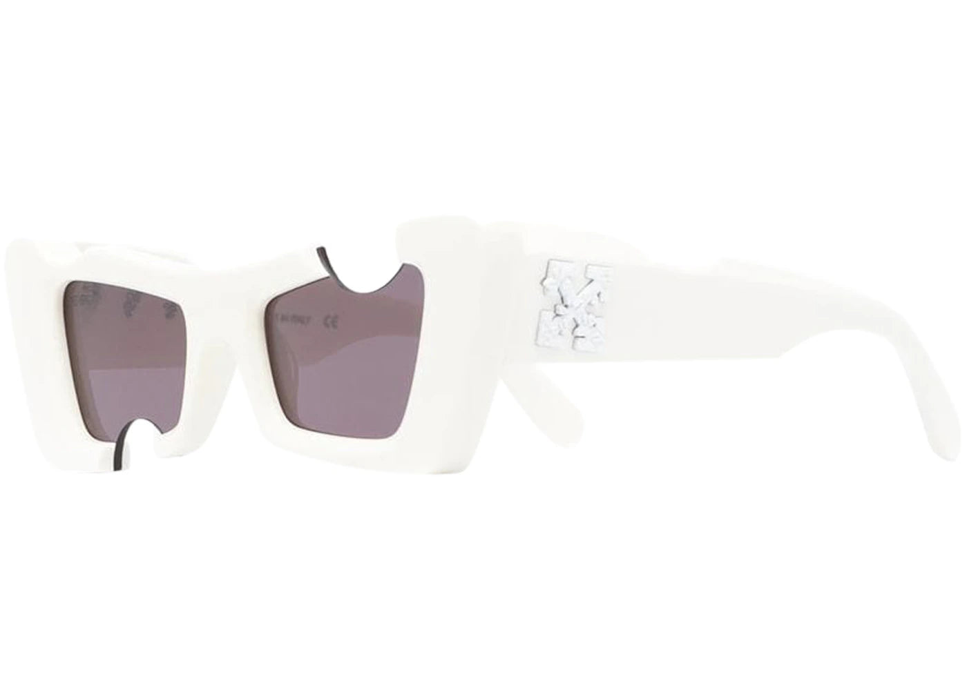 OFF-WHITE Cannes Cut-Out Cat-Eye Sunglasses White/Grey (OERI021S22PLA0010107)