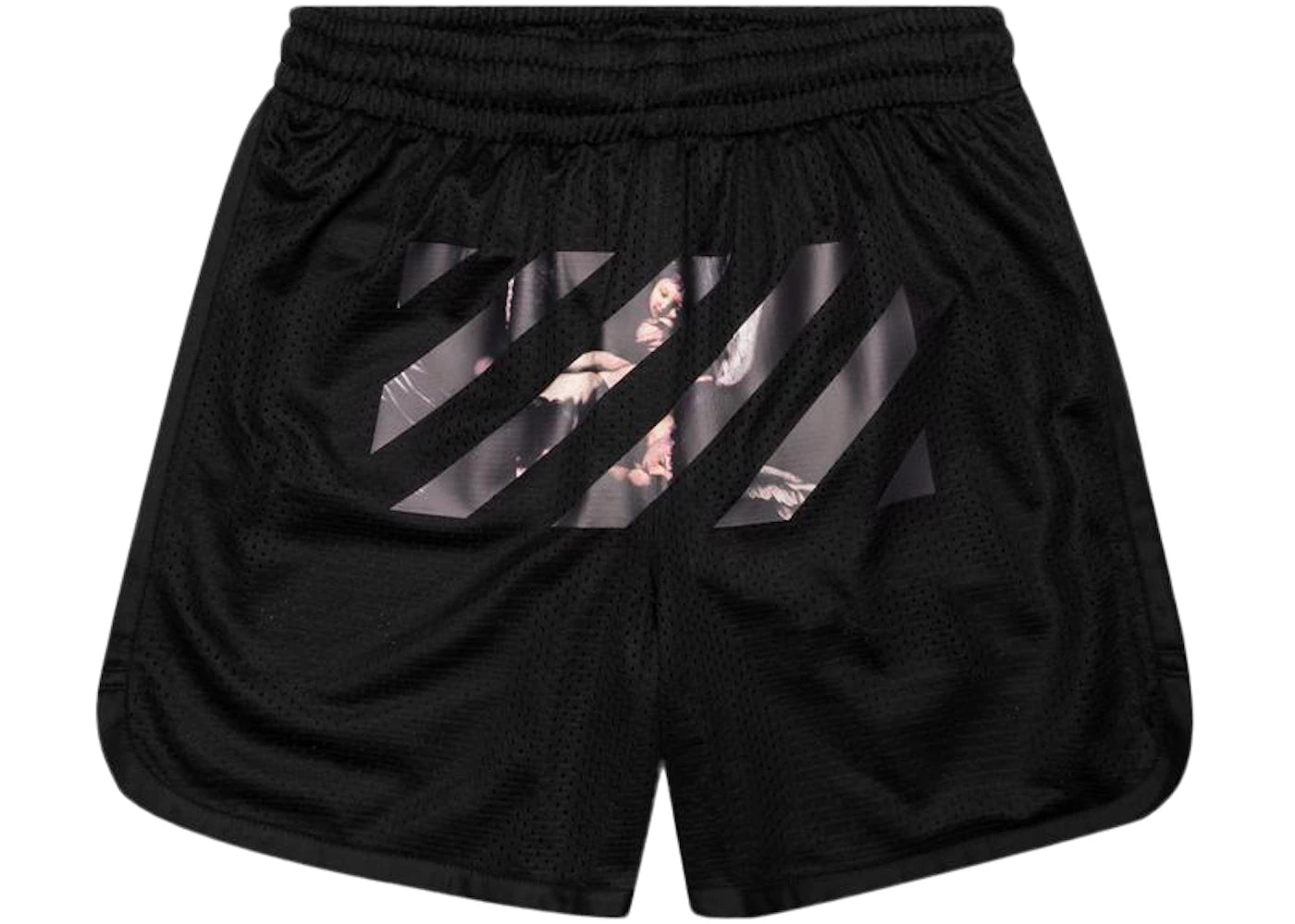 OFF-WHITE Caravaggio Arrows Mesh Shorts Black/Multicolor