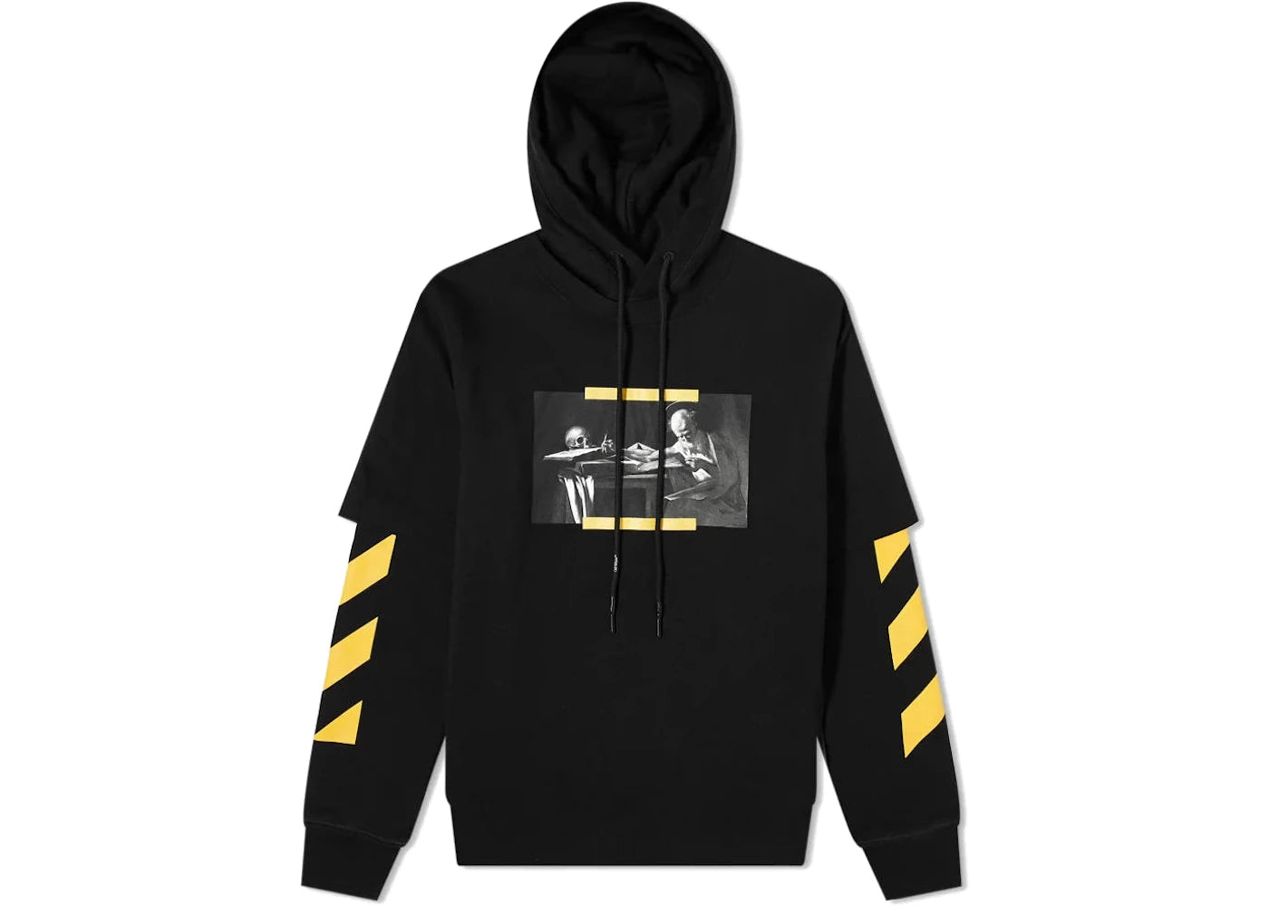 OFF-WHITE Caravaggio Painting Double Sleeve Hoodie Black