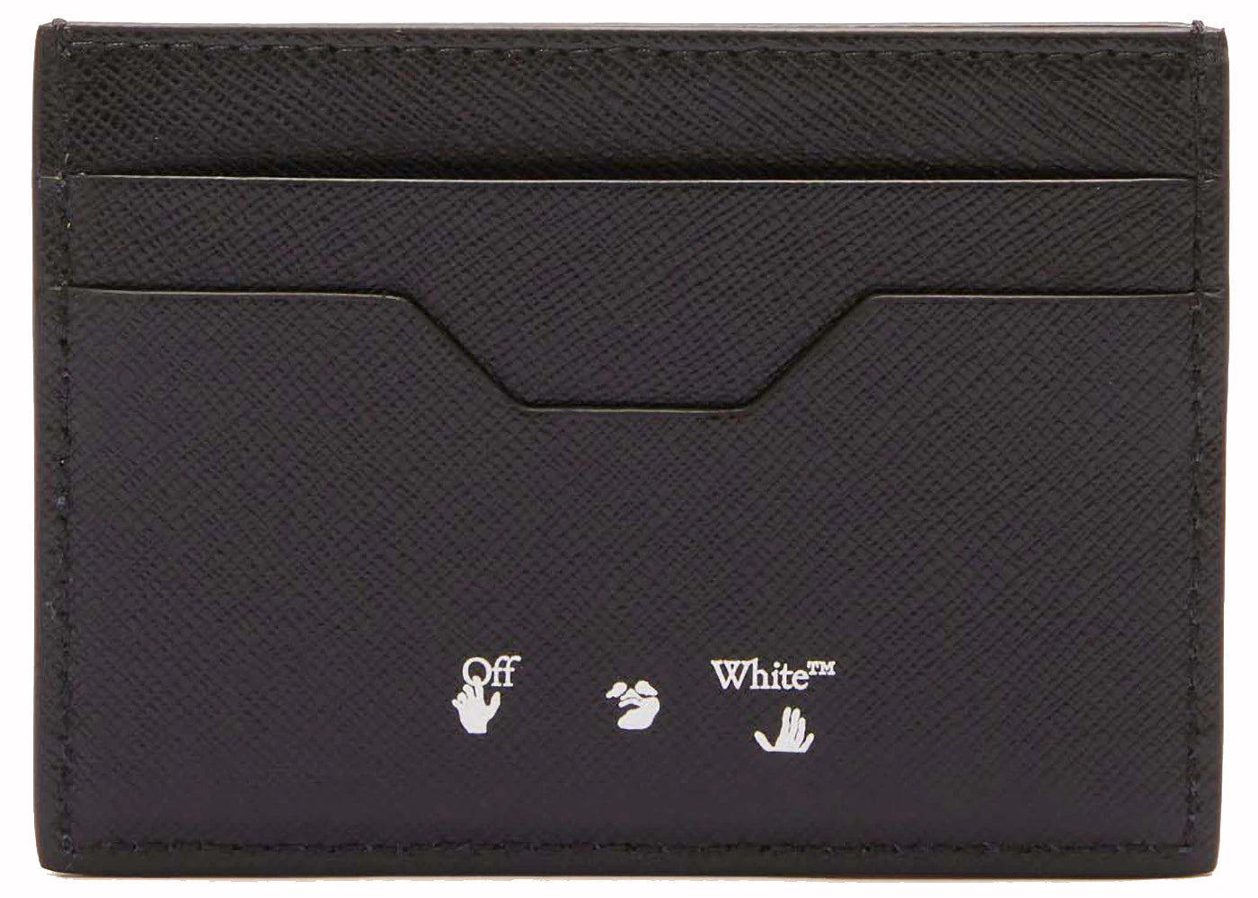 OFF-WHITE Card Case Binder Diag Saff Black/White