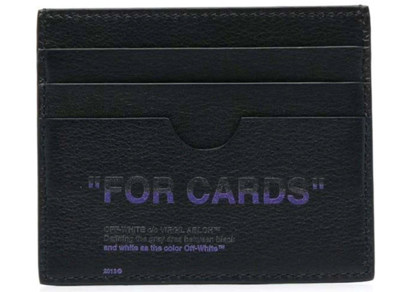 OFF-WHITE Card Case Quote Black/Purple