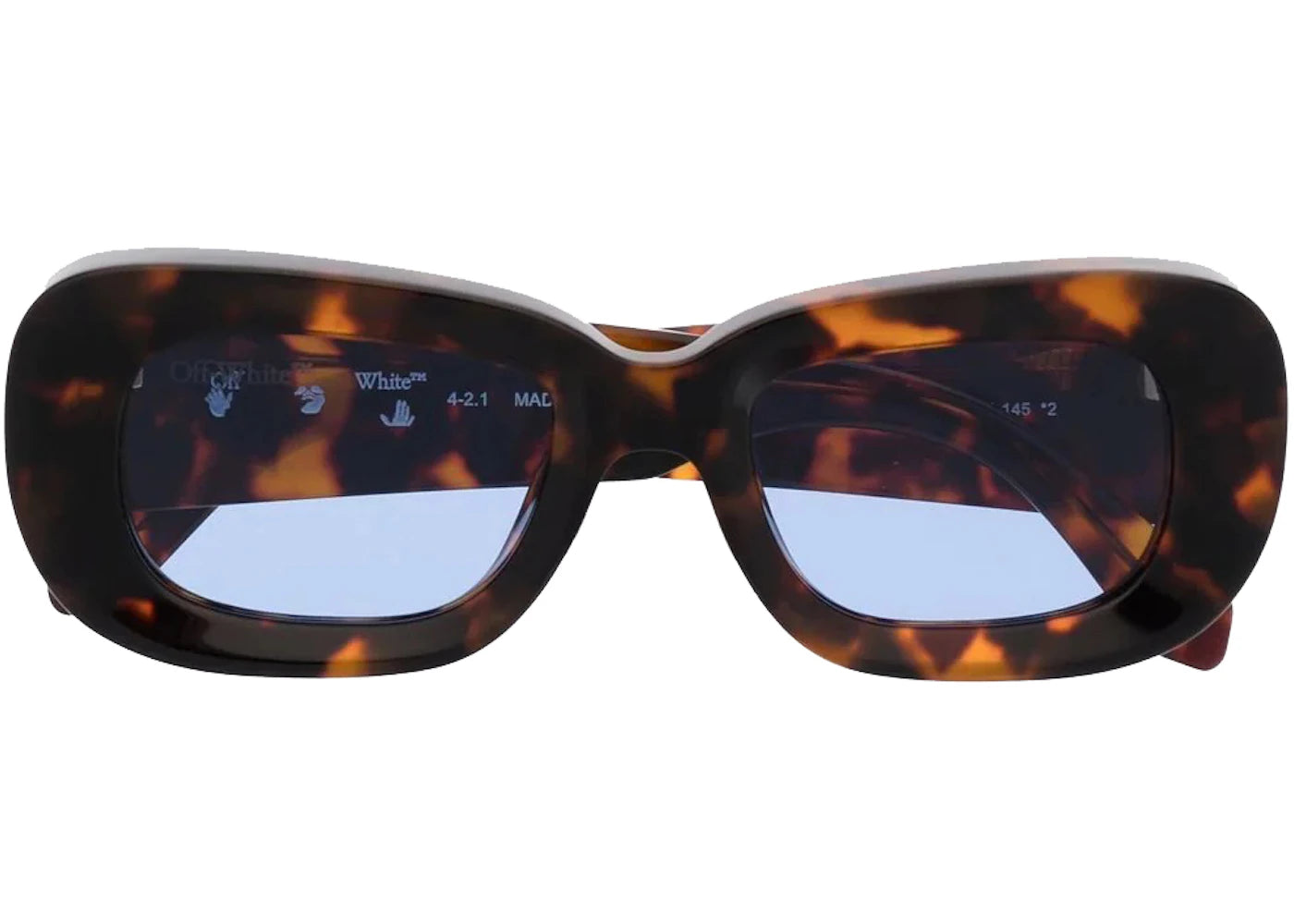 OFF-WHITE Carrara Tortoiseshell Round-Frame Sunglasses Tortoiseshell (OERI019S22PLA0016045)