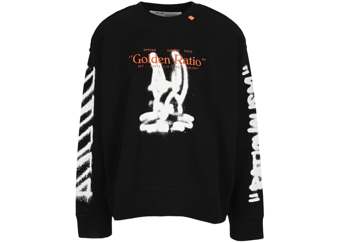 OFF-WHITE Cartoon Golden Ratio Incompiuto Sweatshirt Black/White