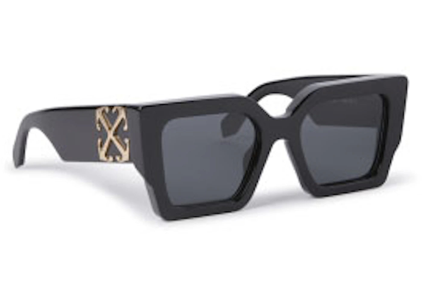 OFF-WHITE Catalina Square Sunglasses Black/Dark Grey (OERI128S24PLA0011007-FR)