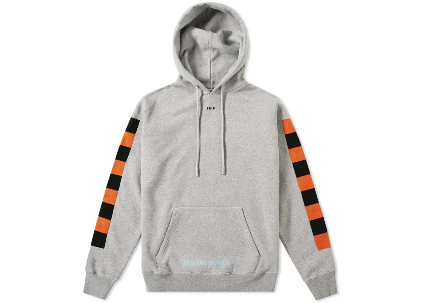 OFF-WHITE Checker Hoodie Grey Orange Black