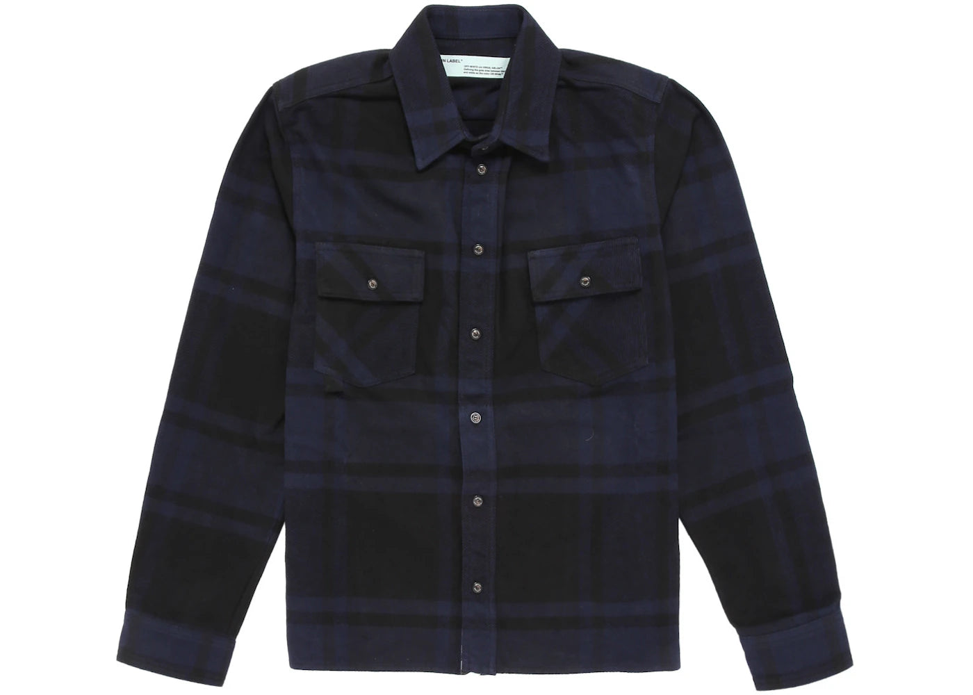 OFF-WHITE Checkered Stencil Flannel Shirt Black/Navy