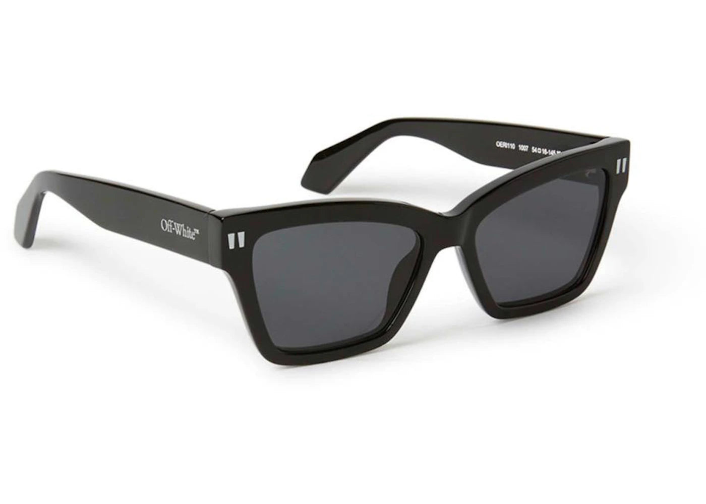 OFF-WHITE Cincinnati Square Sunglasses Black/Dark Grey (OERI110S24PLA0011007-FR)