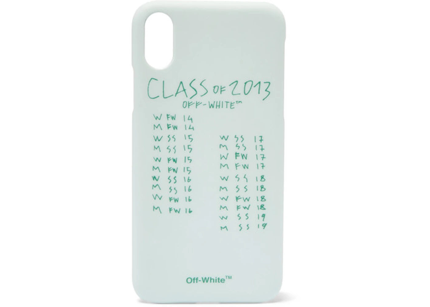 OFF-WHITE Class of 2013' Printed IPhone X Case (SS19) Mint Green