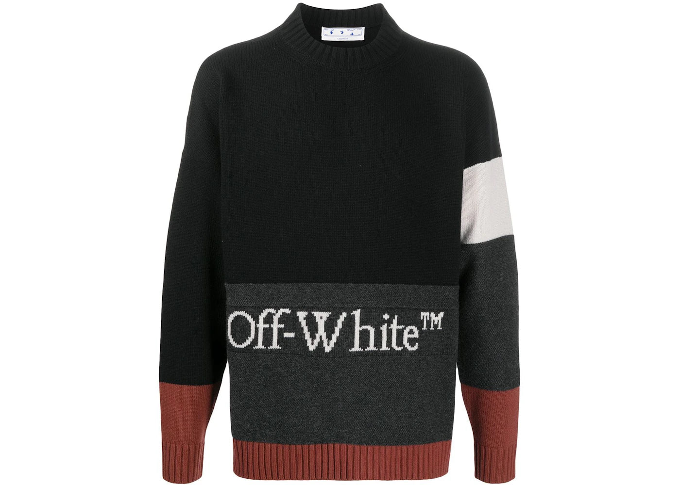 OFF-WHITE Color Block Logo Sweater Black/White