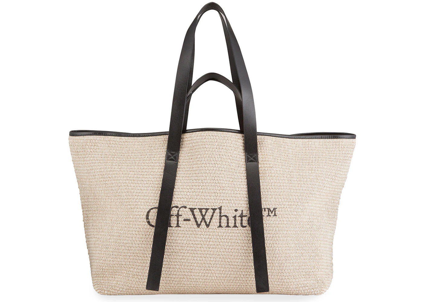 OFF-WHITE Commercial Canvas Tote with Logo Beige