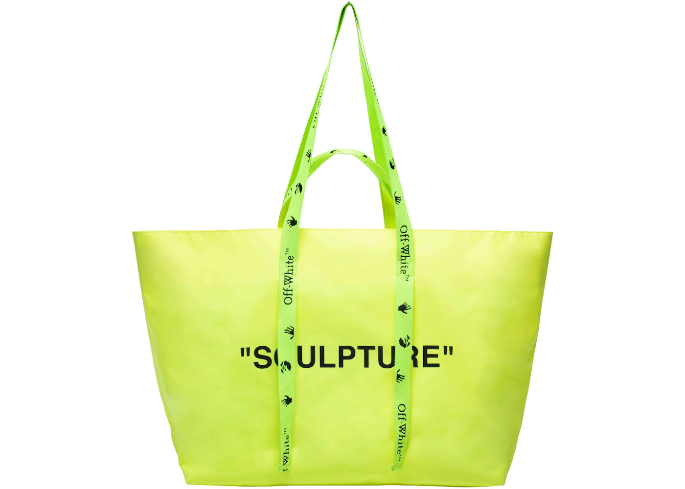 OFF-WHITE Commercial Tote Bag "SCULPTURE" Yellow/Black