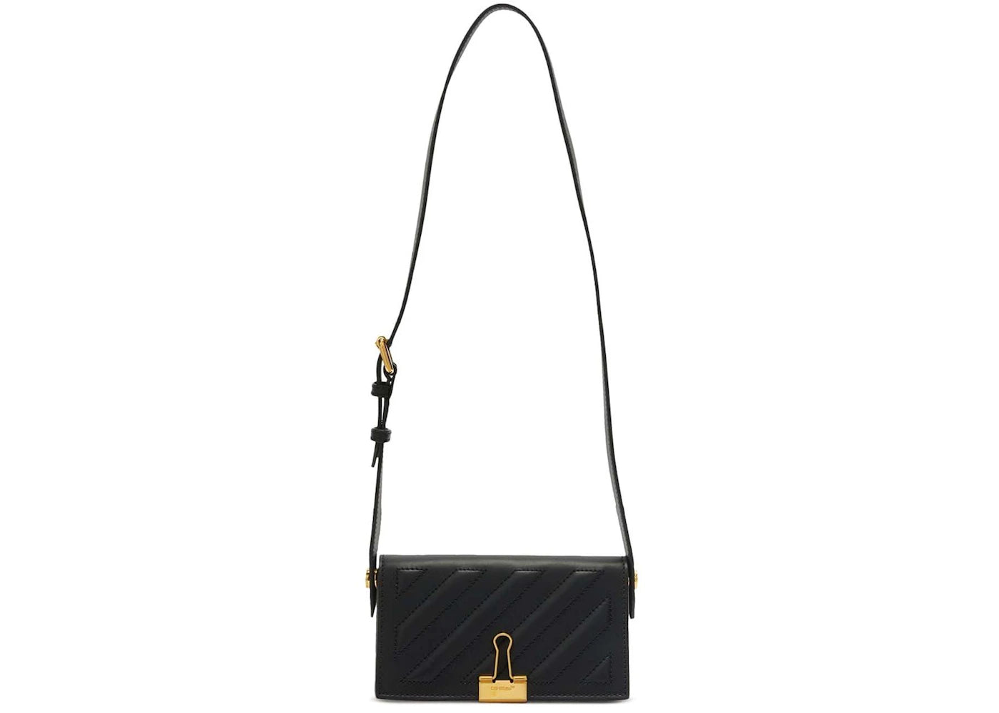 OFF-WHITE Cross 21 Shoulder Bag Black/Gold