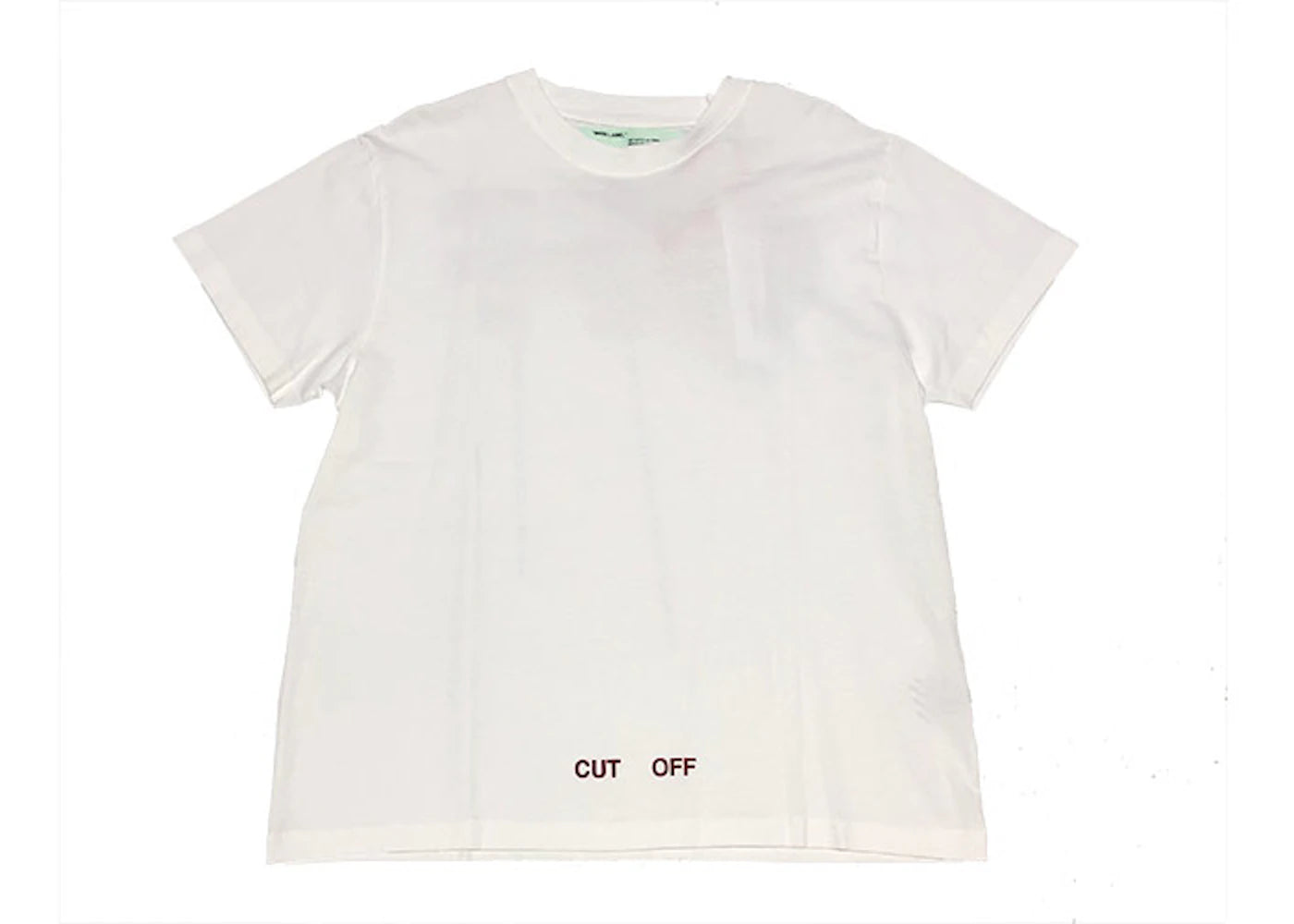 OFF-WHITE Cut Off Silver Tee White