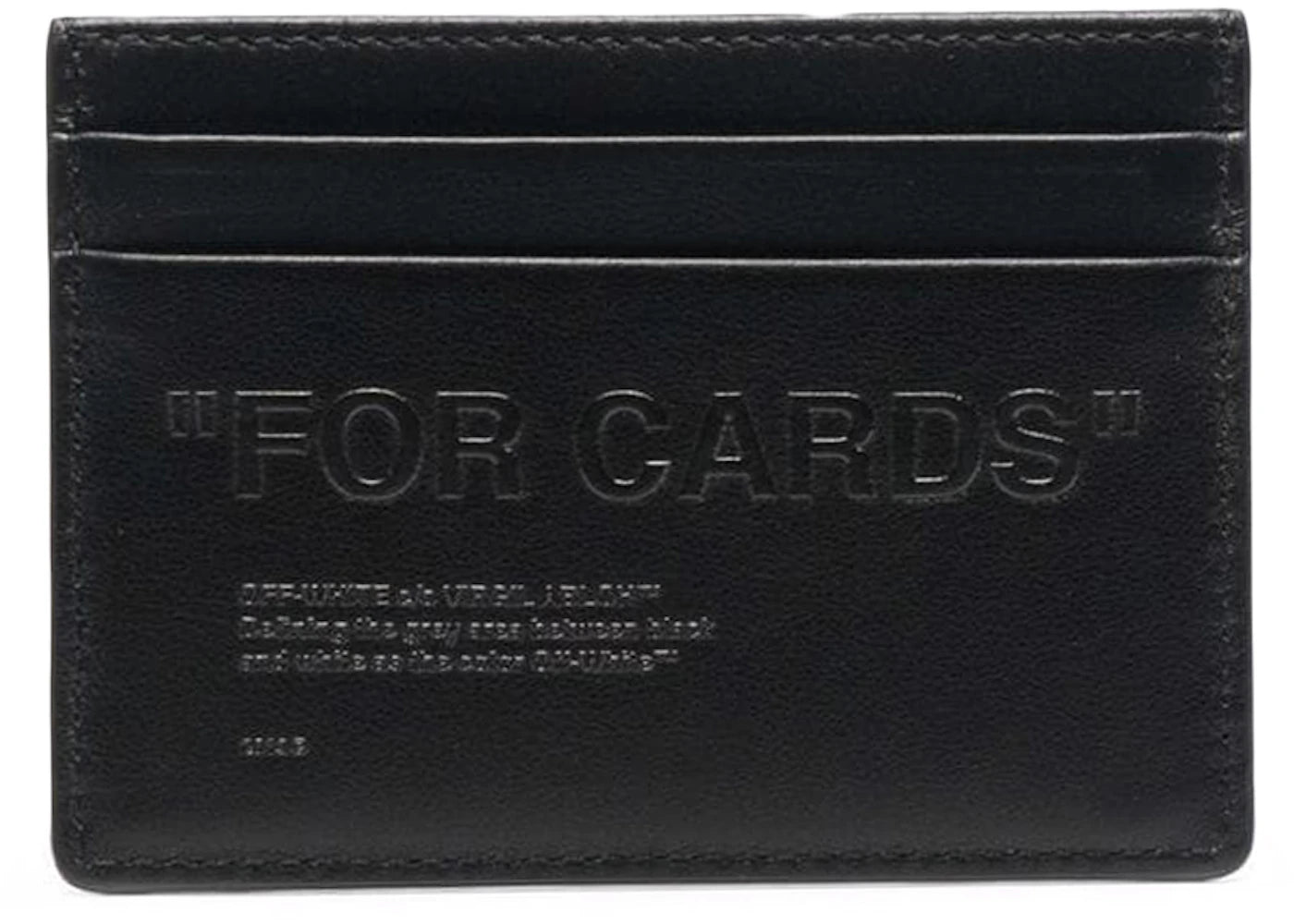 OFF-WHITE Debossed "For Cards" Card Holder (3 Slot) Black