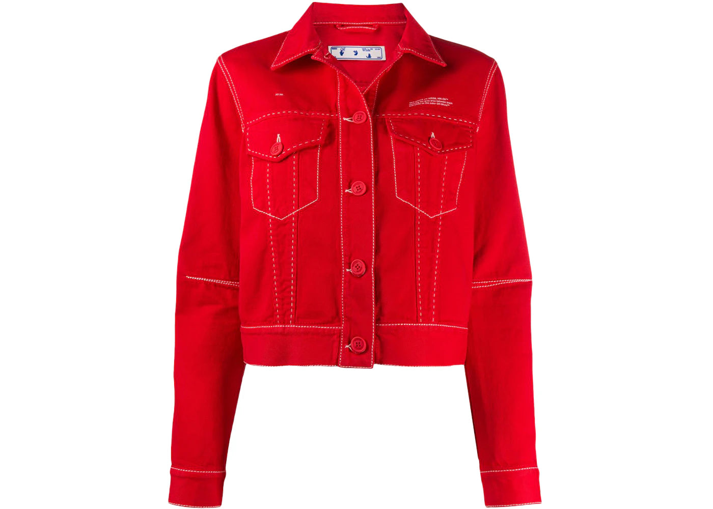 OFF-WHITE Denim Jacket Red