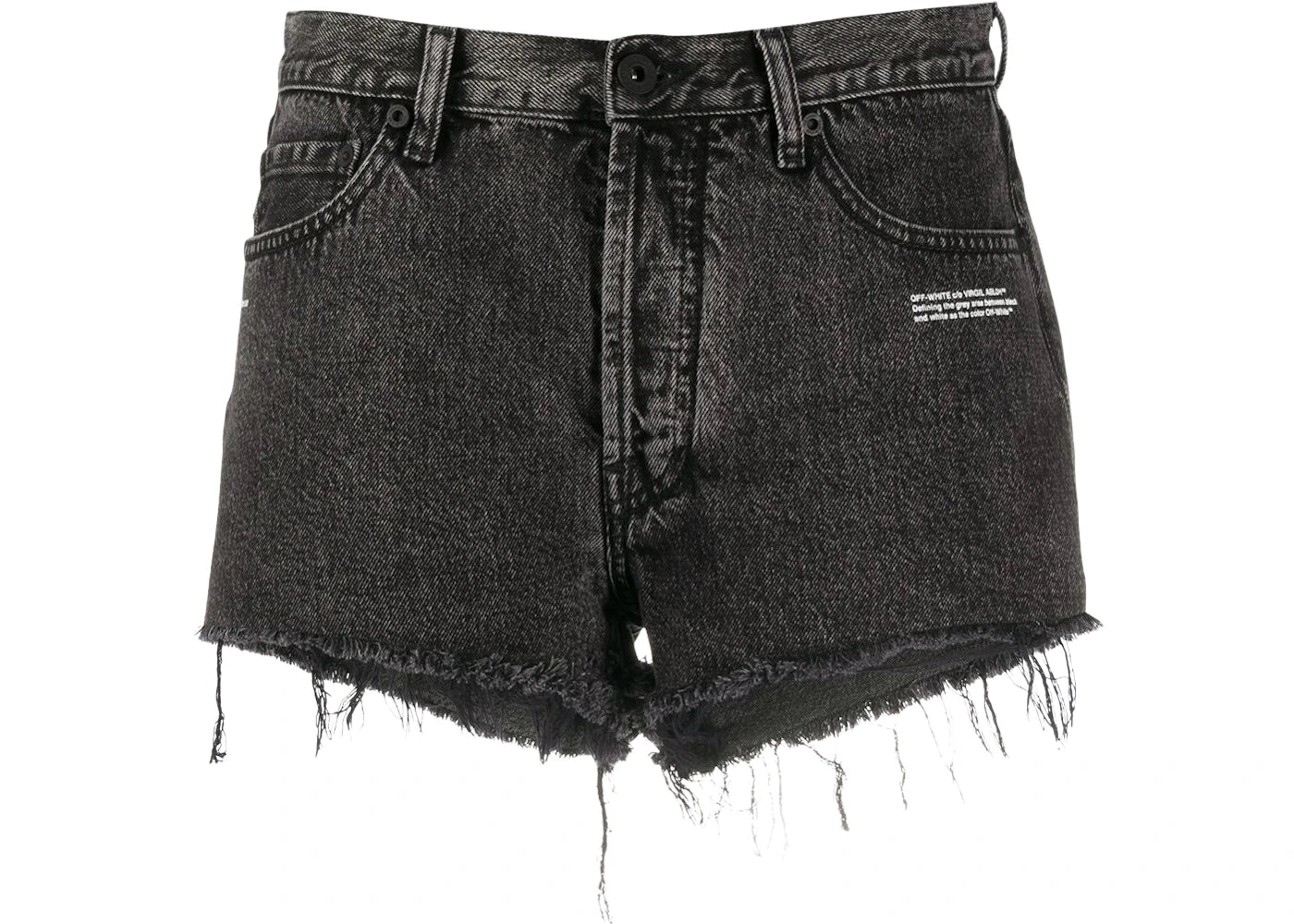 OFF-WHITE Denim Shorts Dark Grey