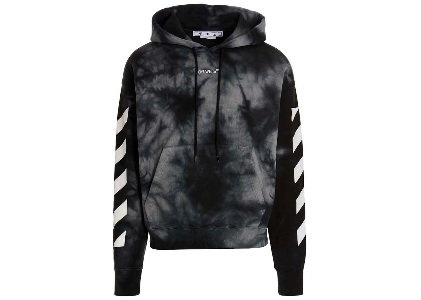 OFF-WHITE Diag Arrow Tie Dye Skate Hoodie Warm Grey