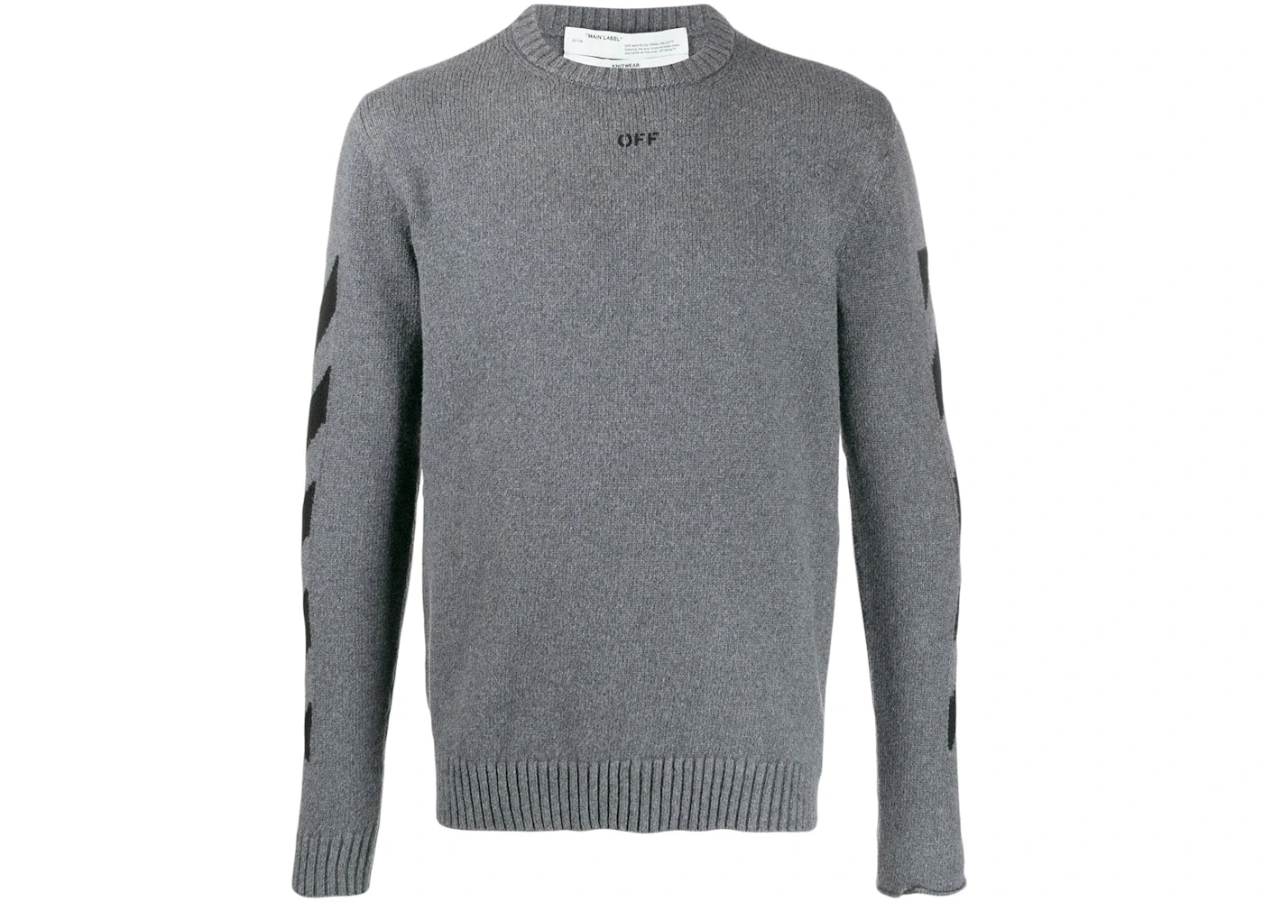 OFF-WHITE Diag Arrows Knit Sweater Grey/Black