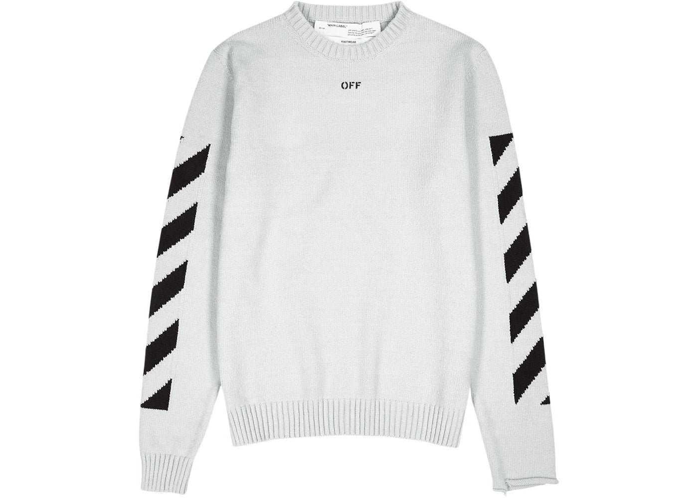 OFF-WHITE Diag Arrows Knit Sweater Light Grey/Black