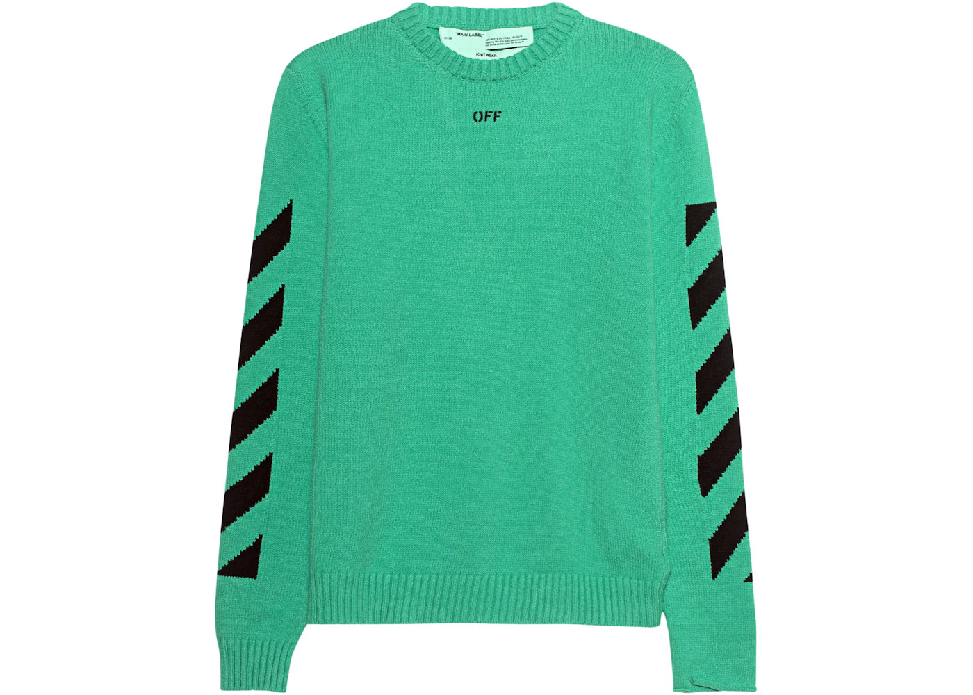 OFF-WHITE Diag Arrows Knit Sweater Mint Green/Black