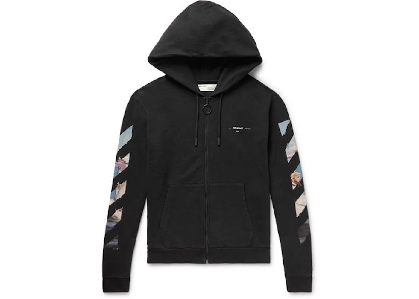 OFF-WHITE Diag Arrows Zip Up Hoodie Black/Multicolor