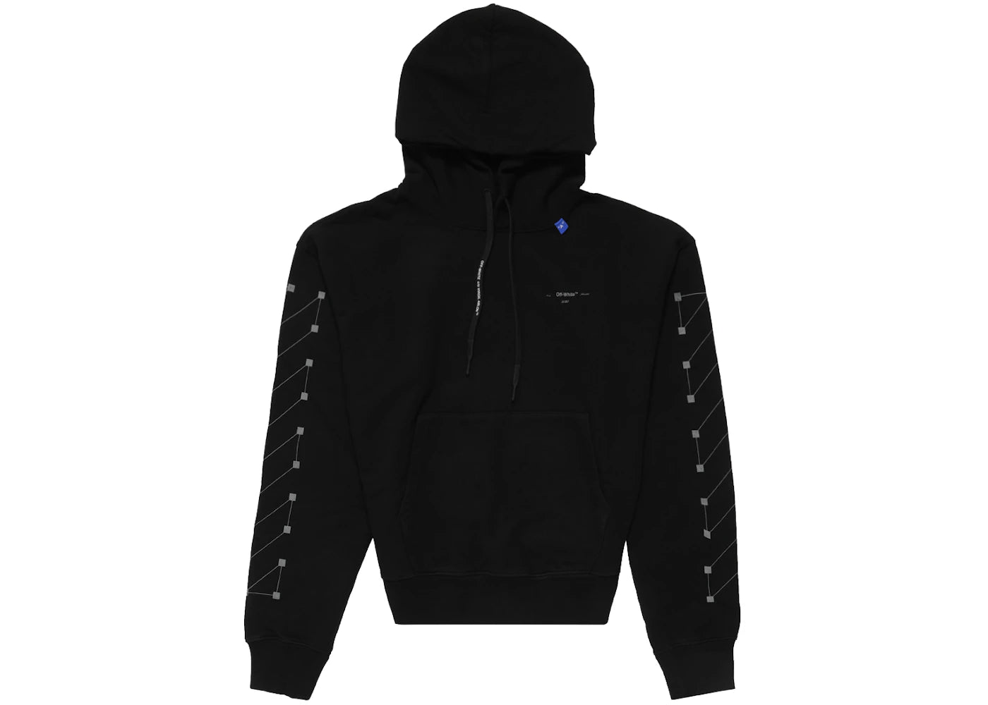 OFF-WHITE Diag Backbone Hoodie Black/SIlver