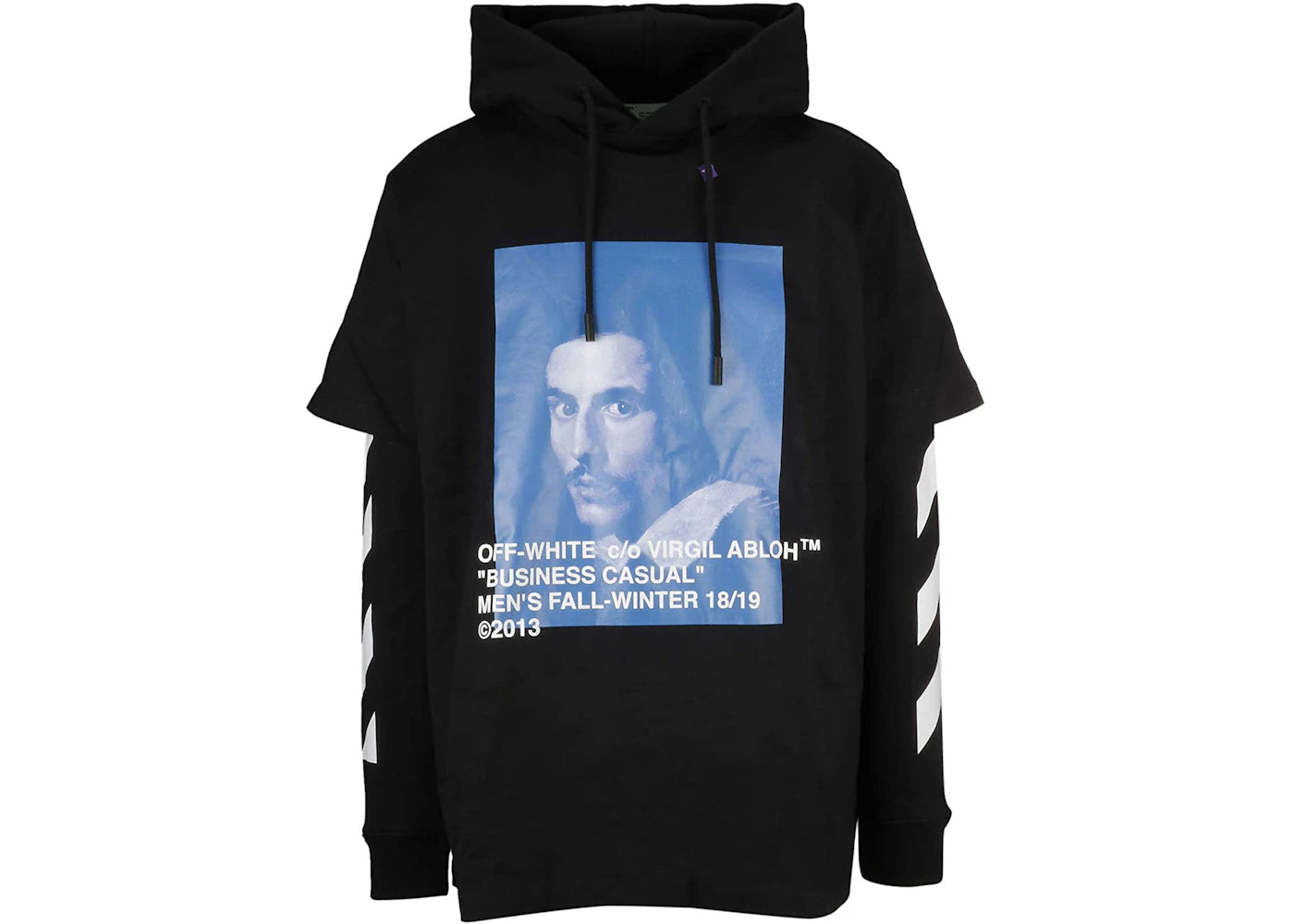 OFF-WHITE Diag Bernini L/S Tee Hoodie Black