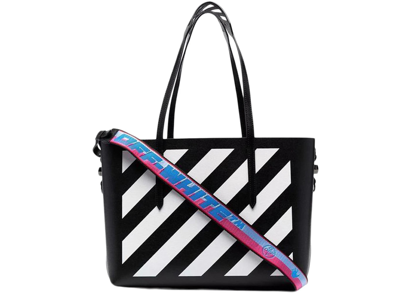 OFF-WHITE Diag Binder Shopper FW21 Black/White/Fuchsia/Blue