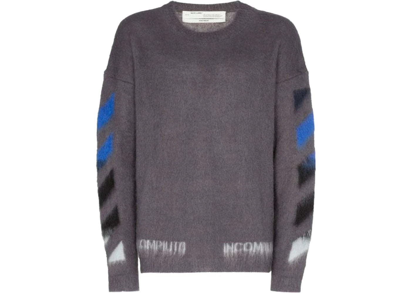 OFF-WHITE Diag Brushed Sweater Melange Grey/Multicolor