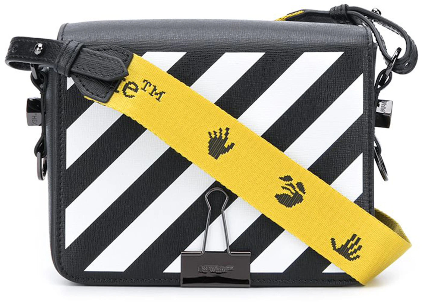 OFF-WHITE Diag FW20 Binder Clip Bag Mini Black/White