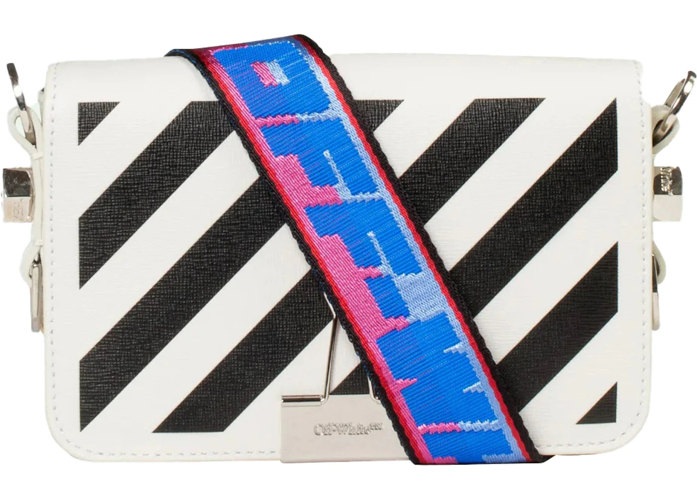 OFF-WHITE Diag Flap Bag Mini SS21 White/Black