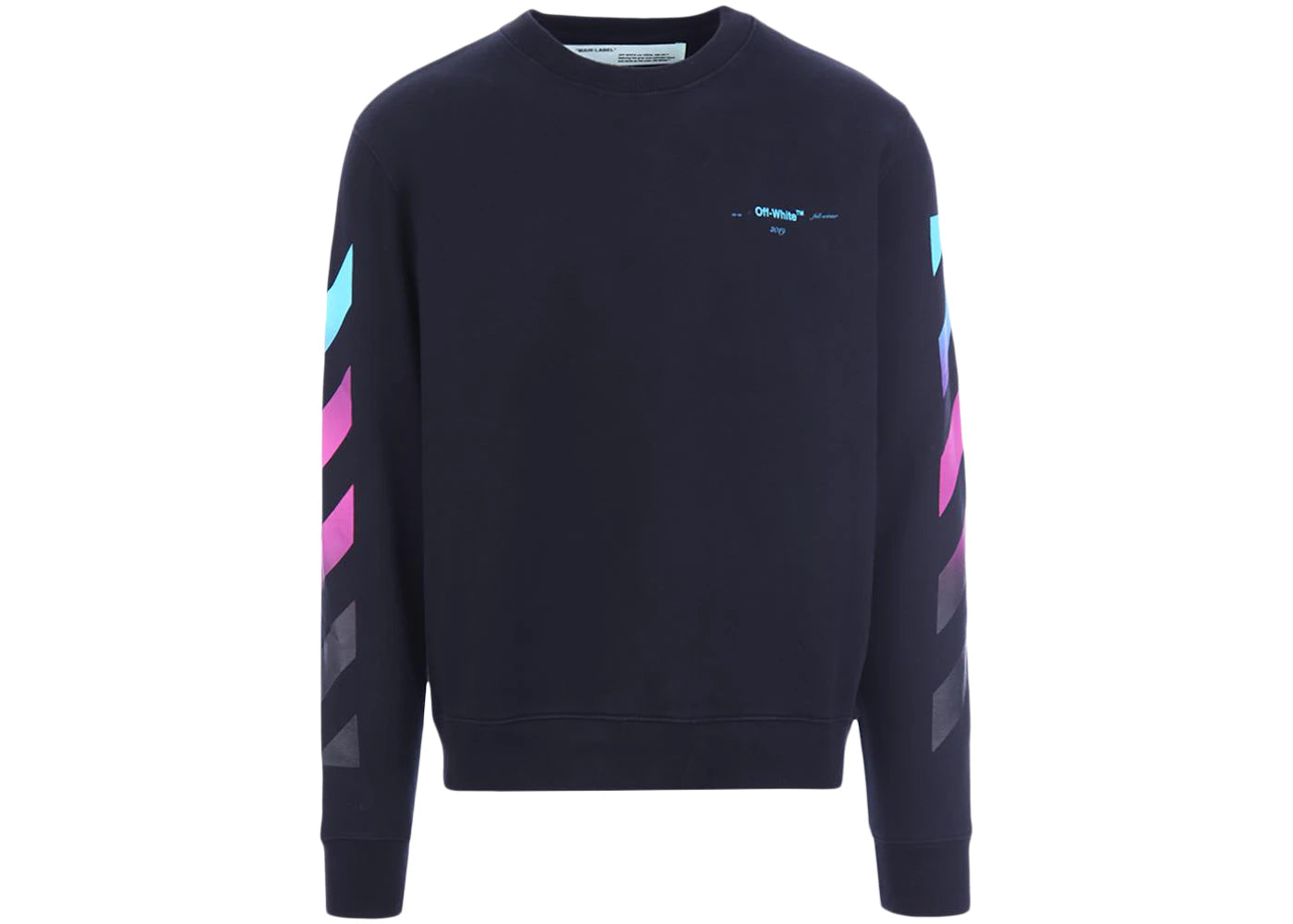 OFF-WHITE Diag Gradient Crewneck Sweatshirt Black/Multicolor