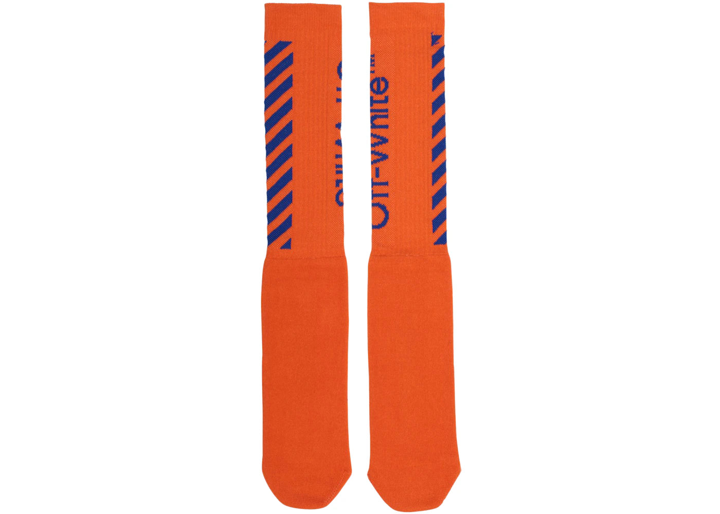 OFF-WHITE Diag Logo Intarsia Stretch Socks Orange/Blue