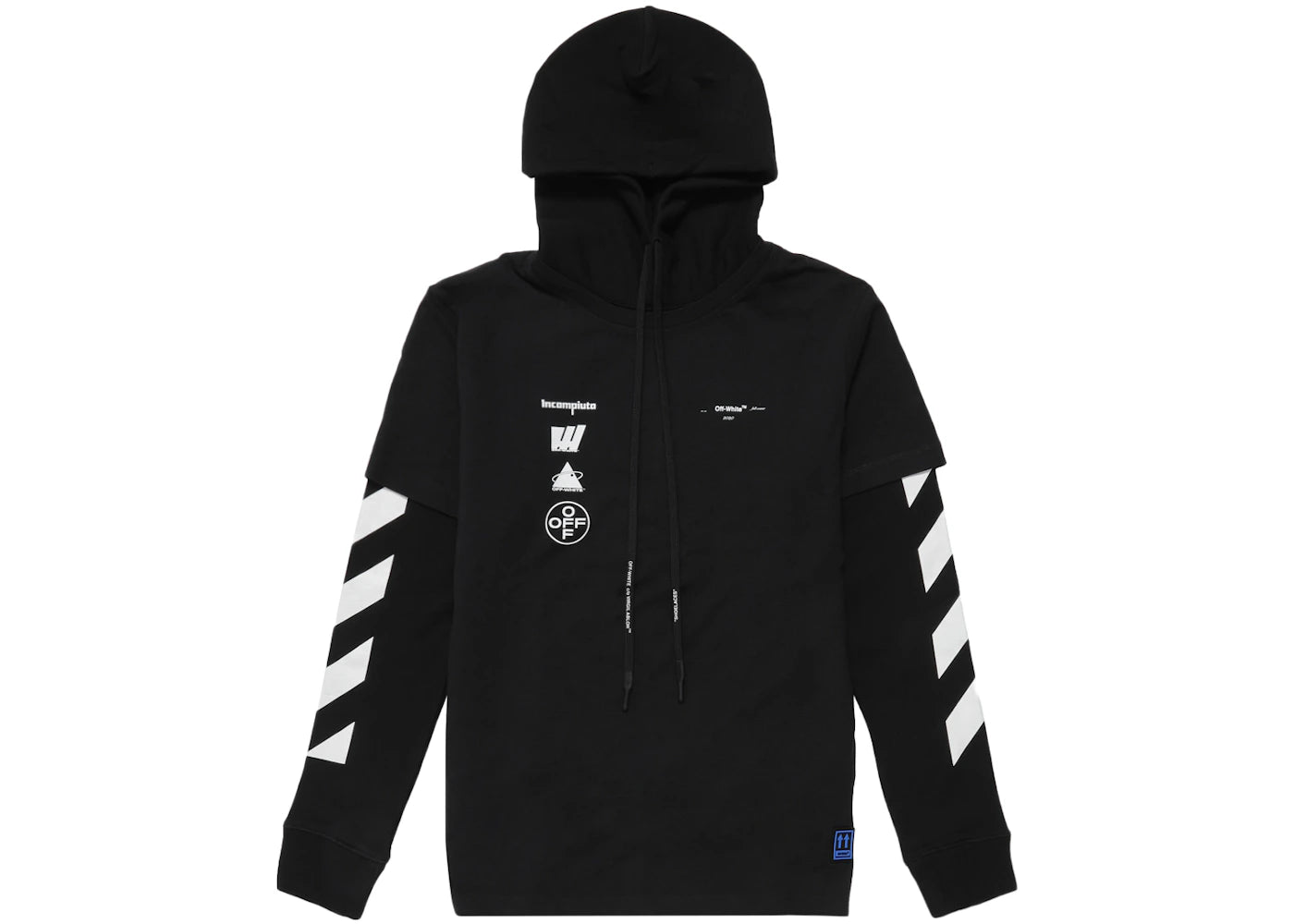 OFF-WHITE Diag Mariana Hooded T-shirt Black/Multicolor