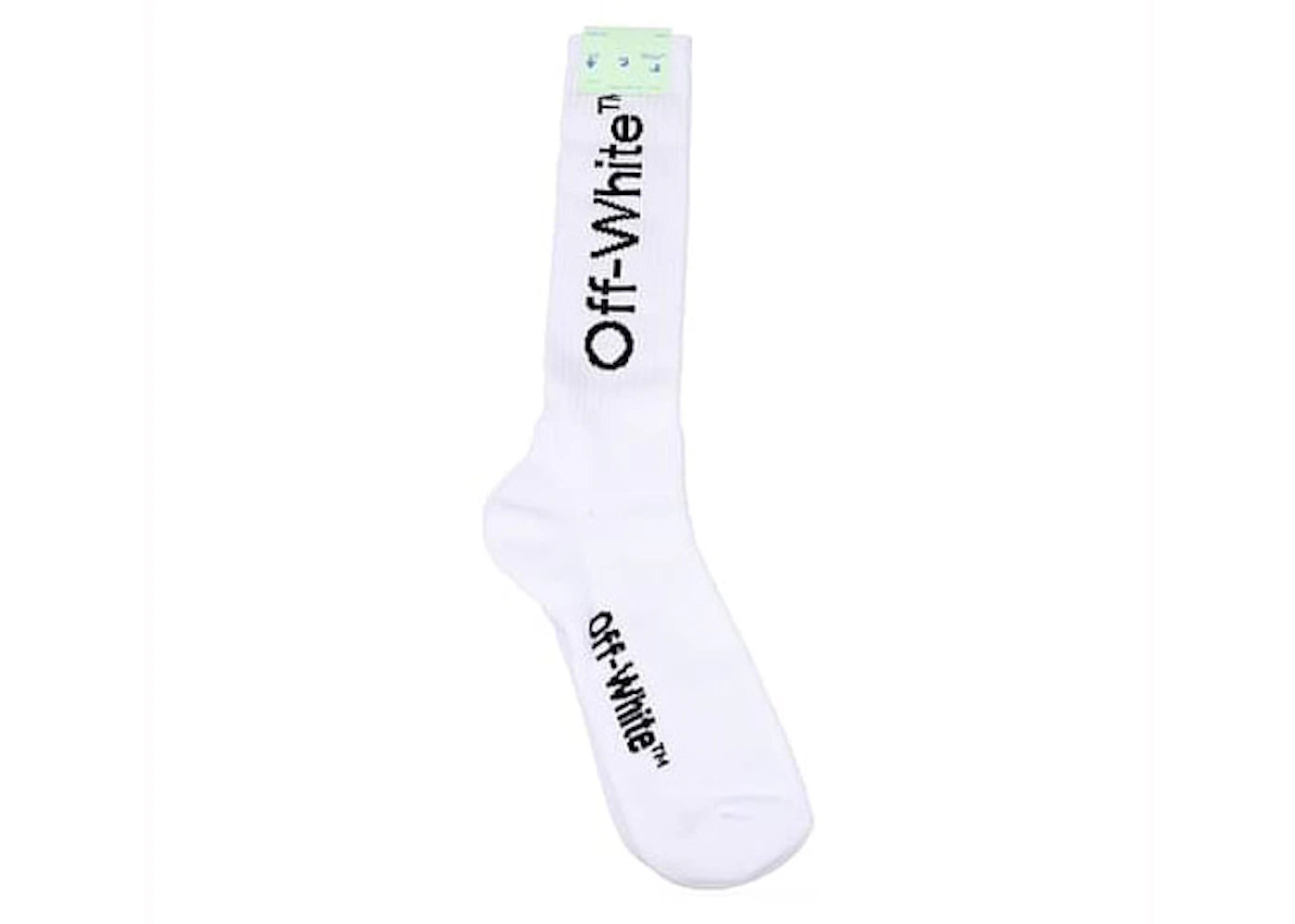 OFF-WHITE Diag Mid Length Socks White/Black