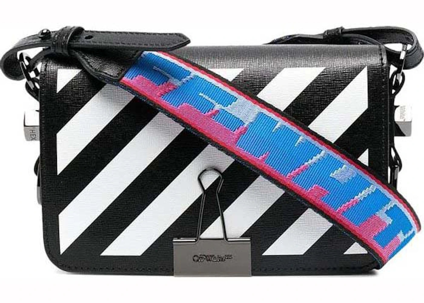 OFF-WHITE Diag Mini Flap Black/White