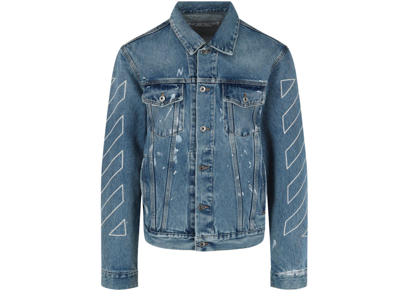 OFF-WHITE Diag Outline Denim Jacket Blue