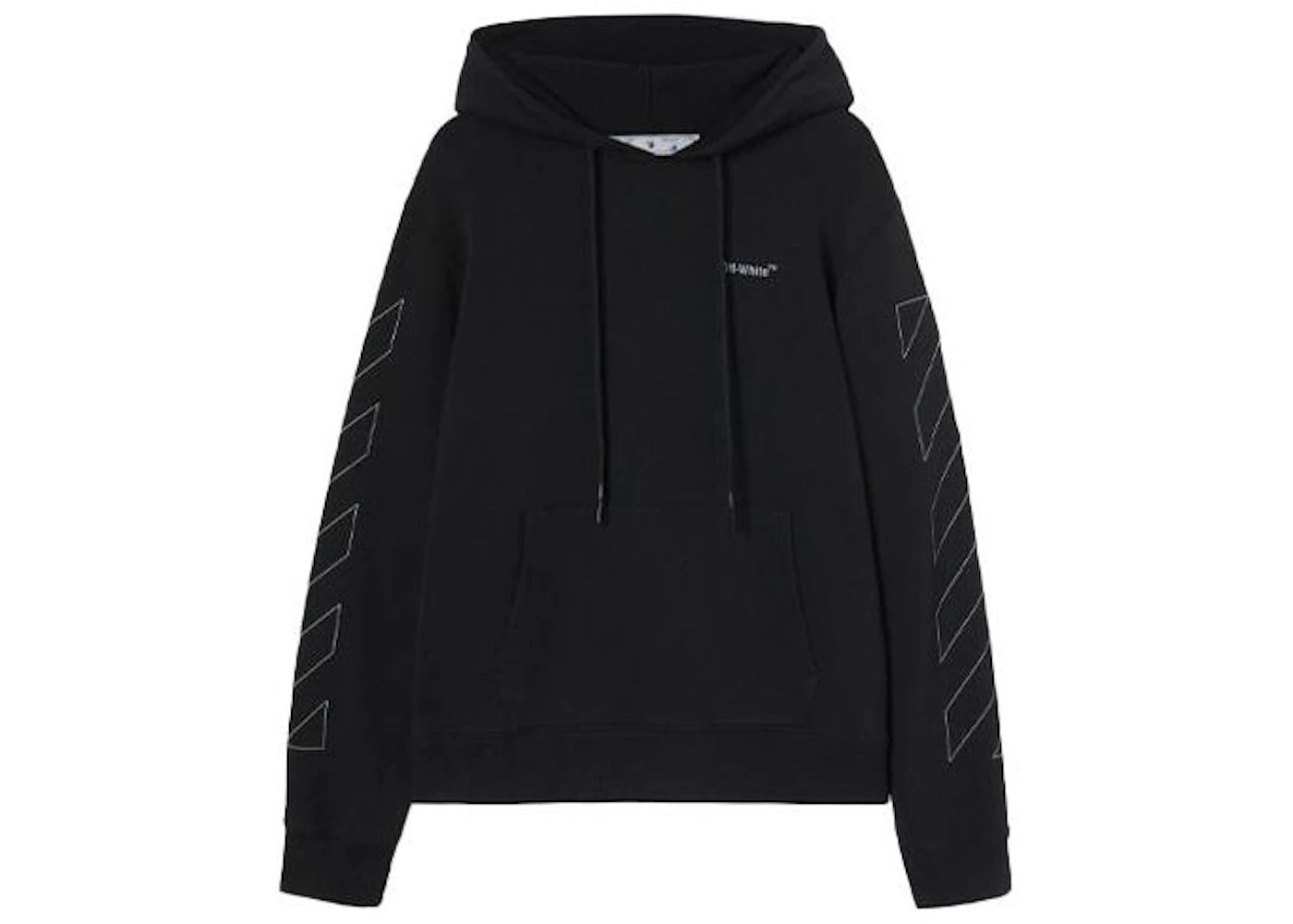 OFF-WHITE Diag Outline Slim Hoodie Black