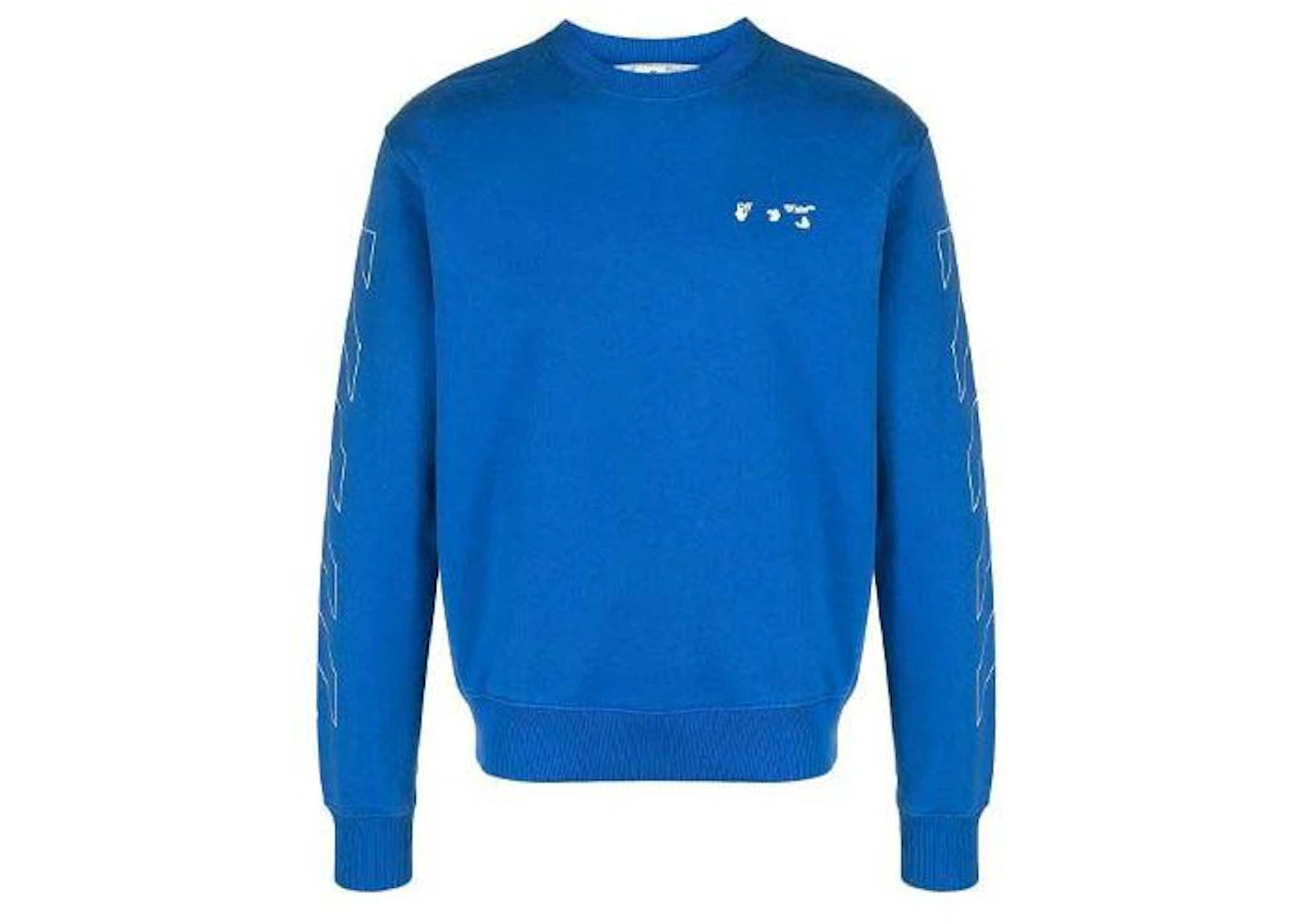 OFF-WHITE Diag Ow Logo Slim Crewneck Blue