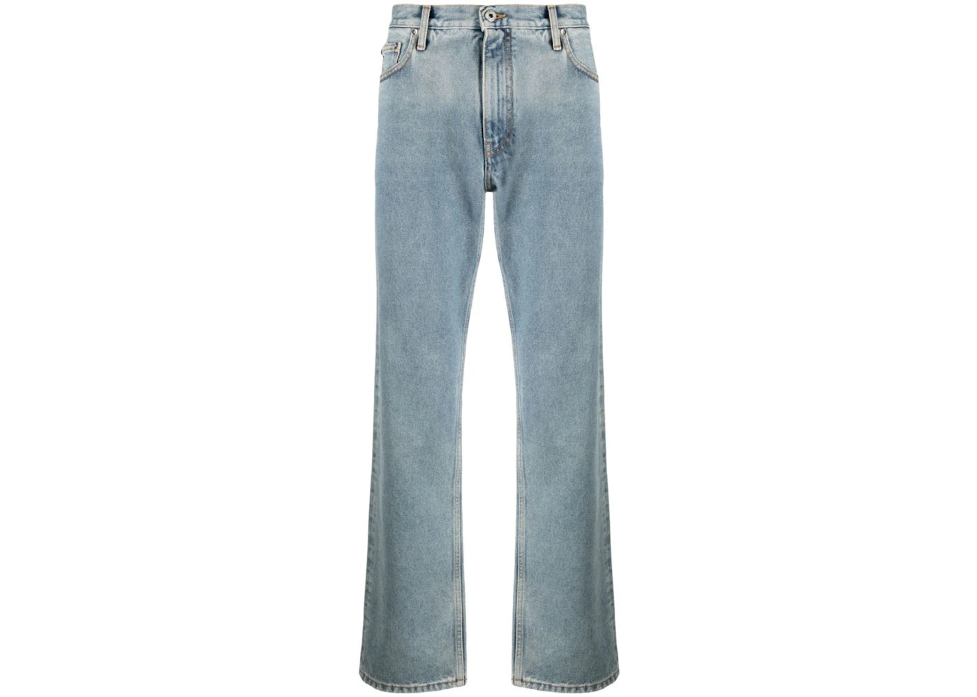 OFF-WHITE Diag Print Straight Leg Jeans Indigo Blue