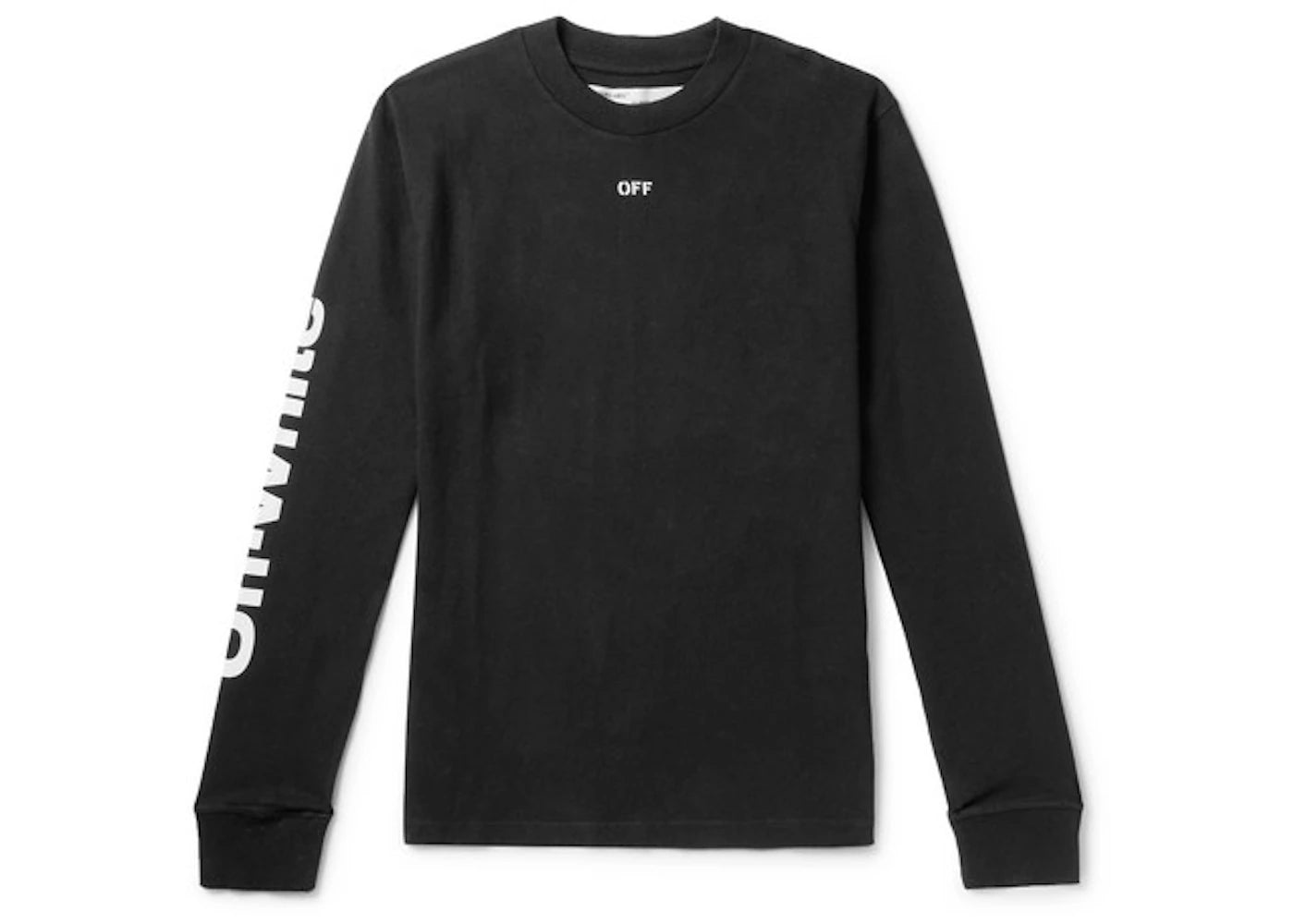 OFF-WHITE Diag Skulls Graphic Logo Print L/S T-shirt Black/White/Blue