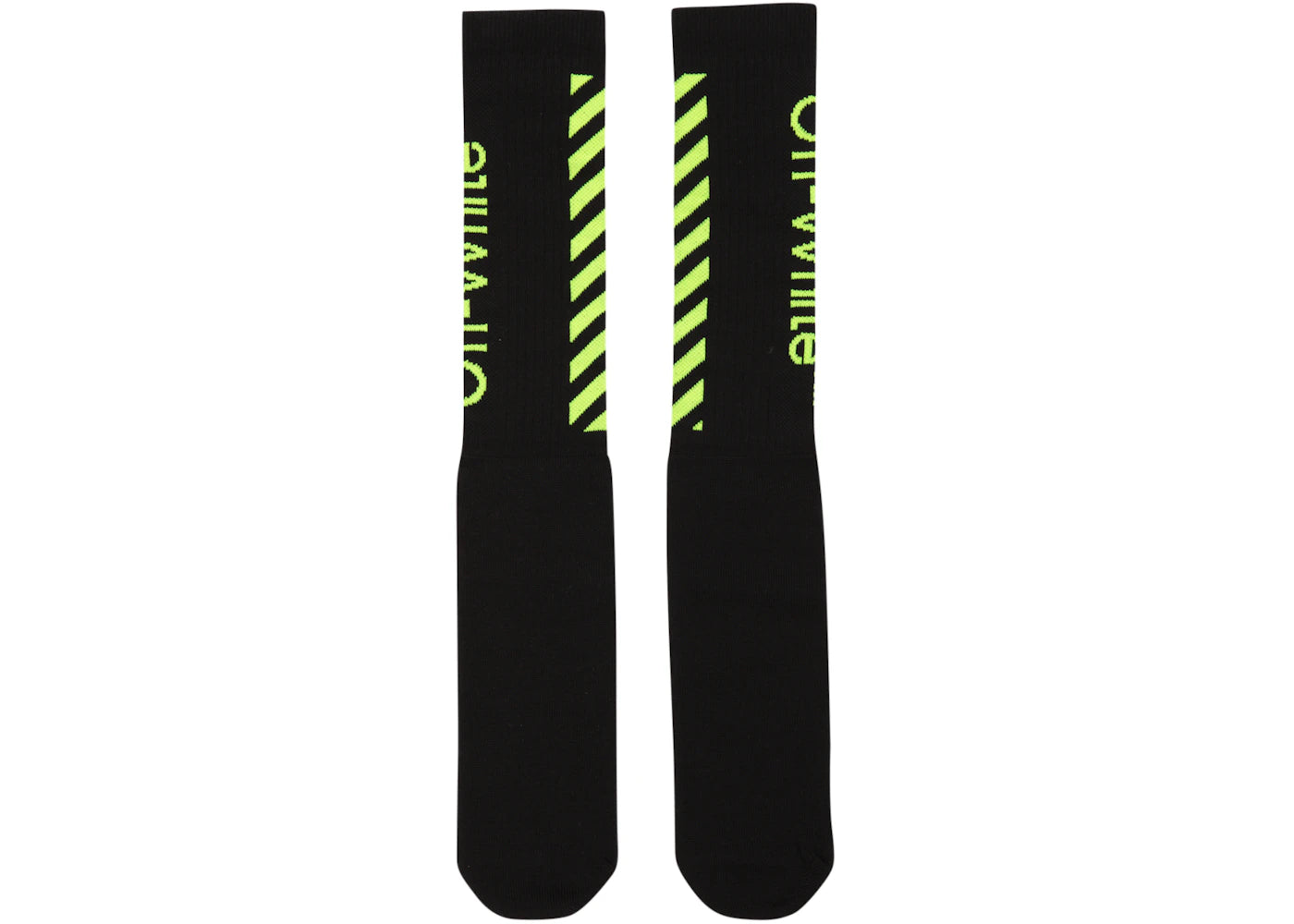 OFF-WHITE Diag Socks (SS19) Black/Yellow