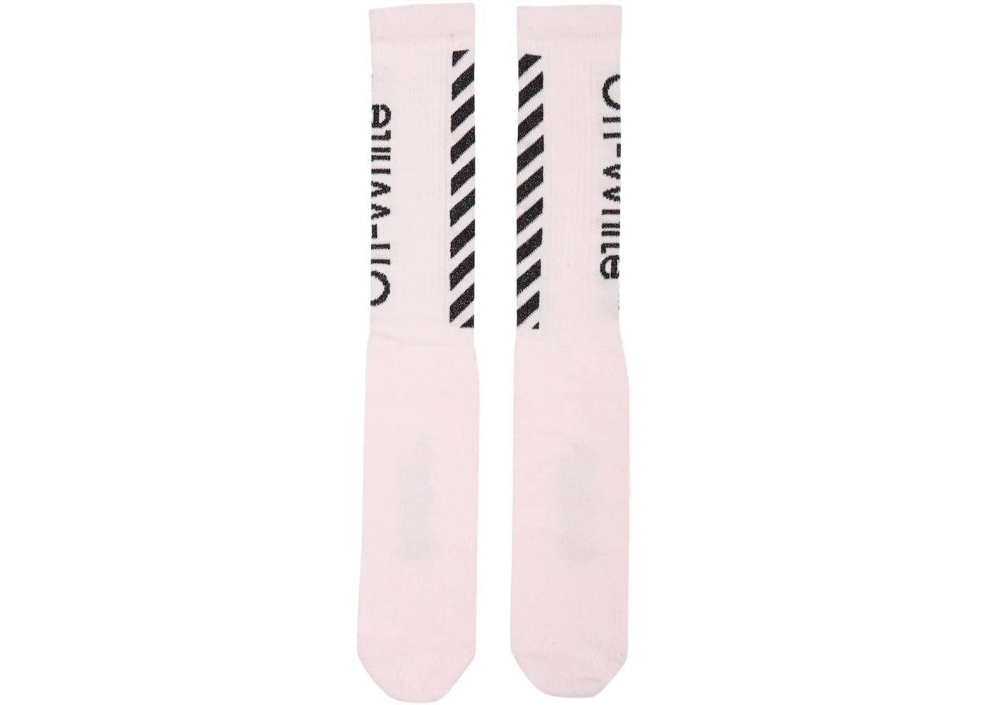 OFF-WHITE Diag Socks (SS19) Light Pink/Black