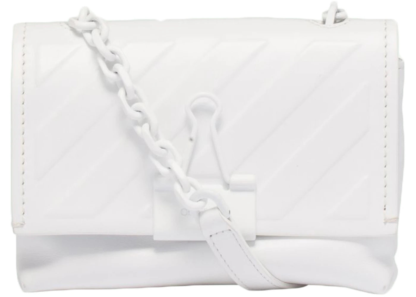 OFF-WHITE Diag Soft Bag Small White