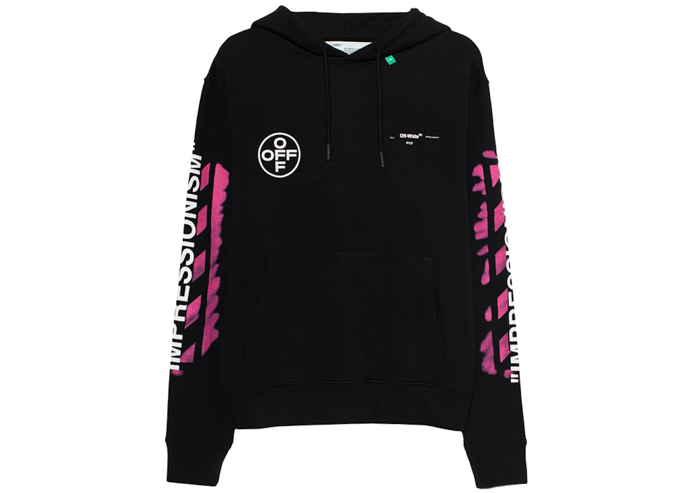 OFF-WHITE Diag Stencil Hoodie Black/Multicolor