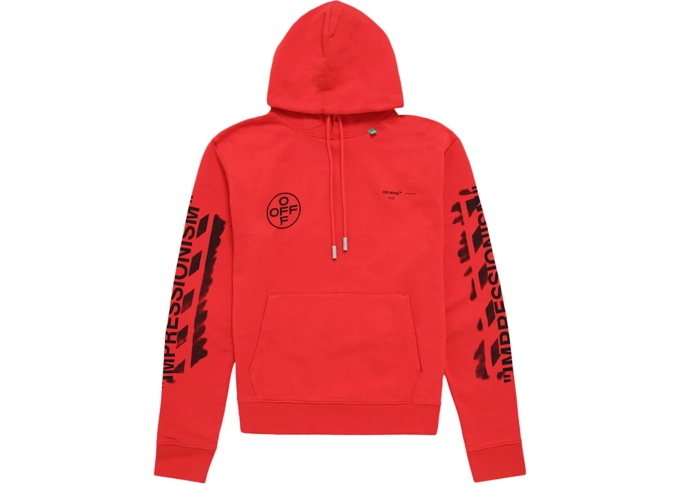 OFF-WHITE Diag Stencil Hoodie Red/Black