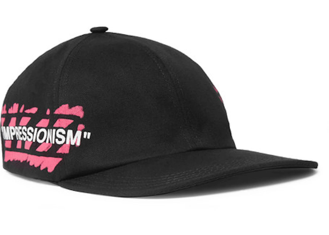 OFF-WHITE Diag Stencil Print Baseball Hat Black/Pink