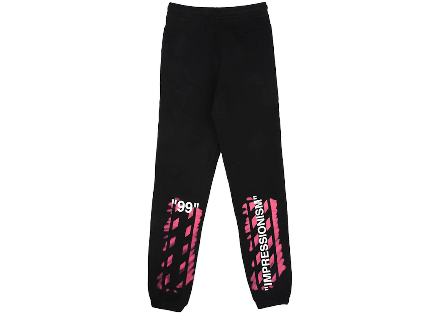 OFF-WHITE Diag Stensil Sweatpants Black Pink