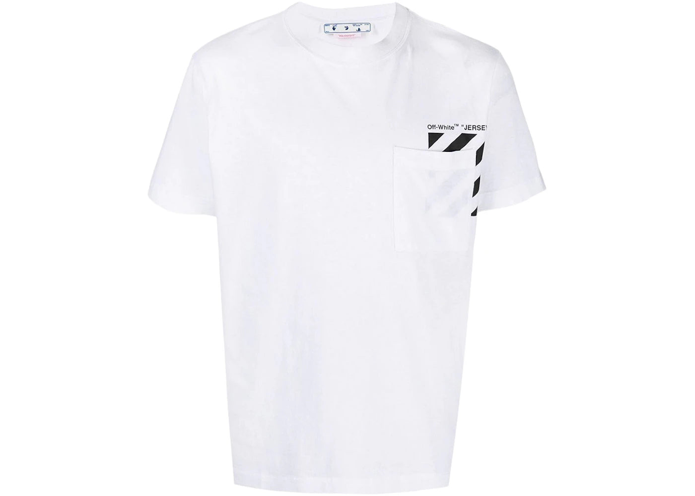 OFF-WHITE Diag-Stripe Pocket Tee White/Black