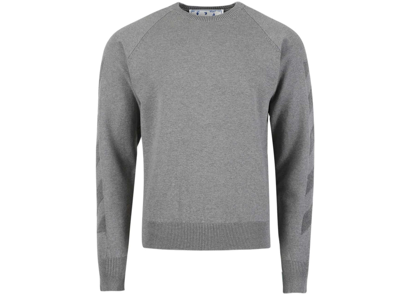 OFF-WHITE Diag Sweat It Knit Crewneck Grey